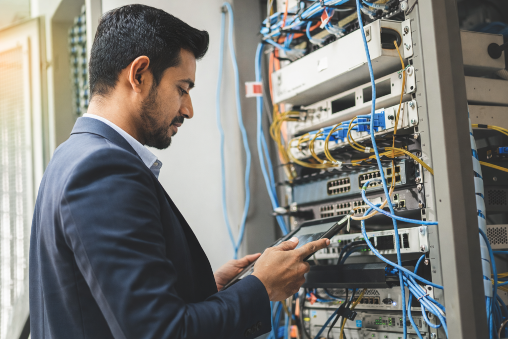 generated image it professional working on server equipment