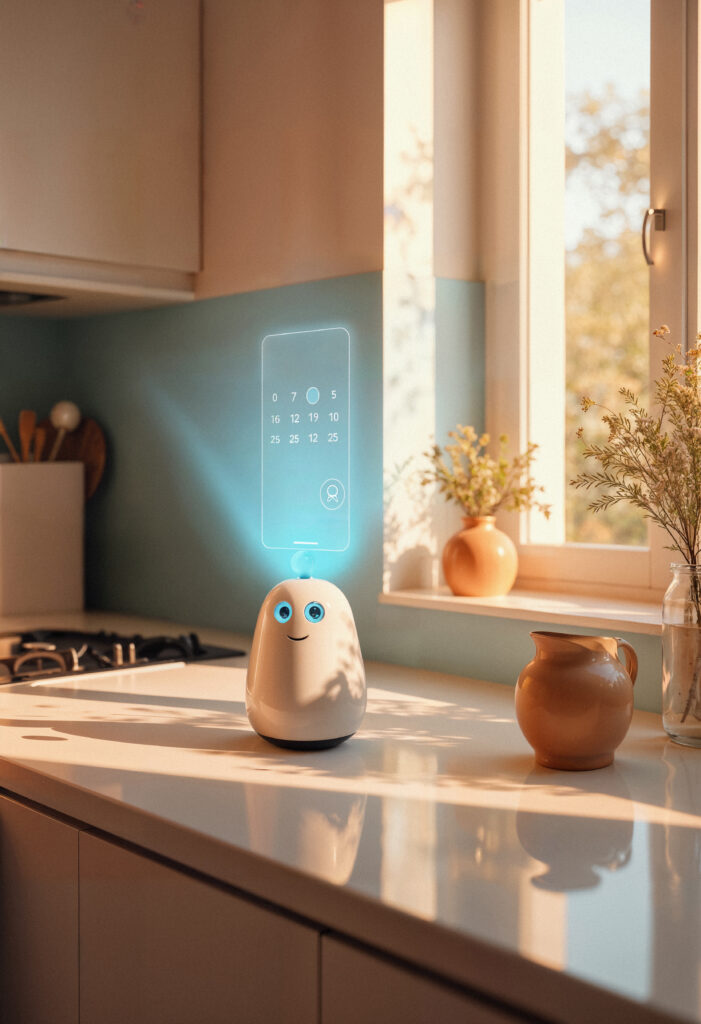 smart home assistant modern kitchen